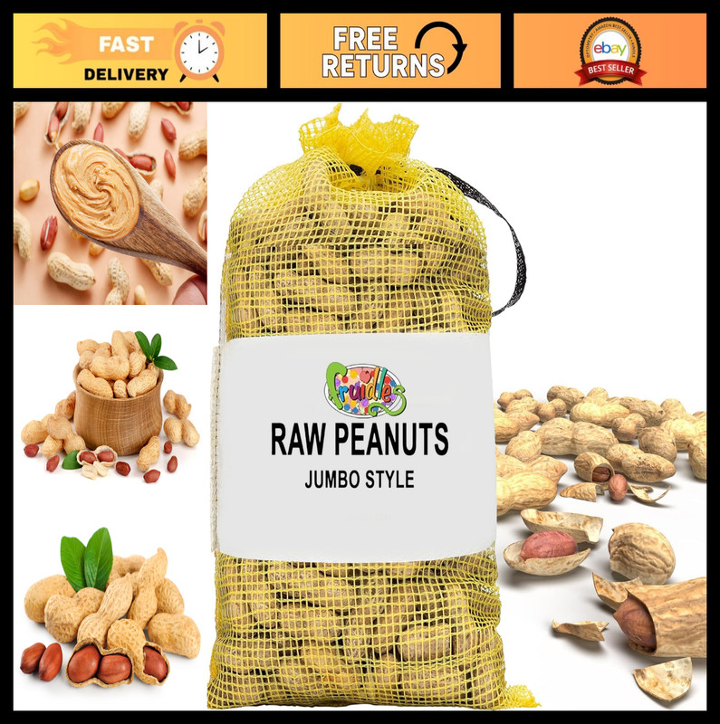 Raw Peanuts in Shell 2 lb Bag - Ideal for Boiling, Squirrel & Bird Feed, Wildlif