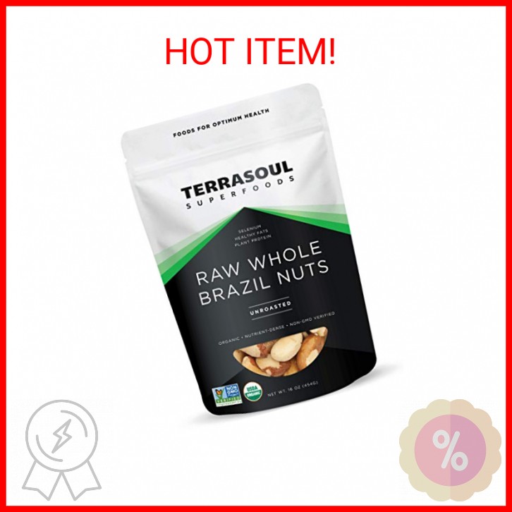 Terrasoul Superfoods Organic Brazil Nuts, 1 Lb - Raw | Unsalted | Rich in Seleni gallery