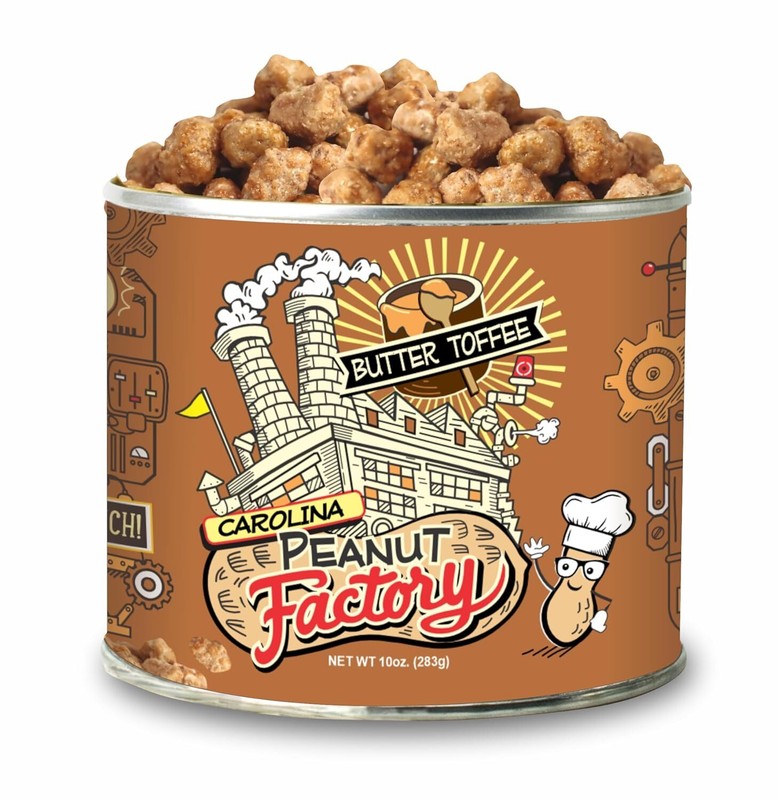 2 Pack – Carolina Peanut Factory Butter Toffee Flavored Gourmet Peanuts – 10 oz