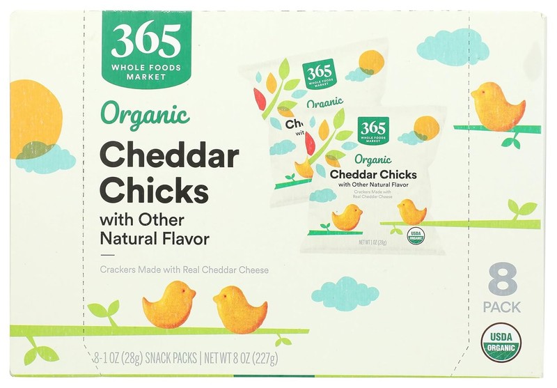 365 Organic Cheddar Chicks Crackers 8 Pack