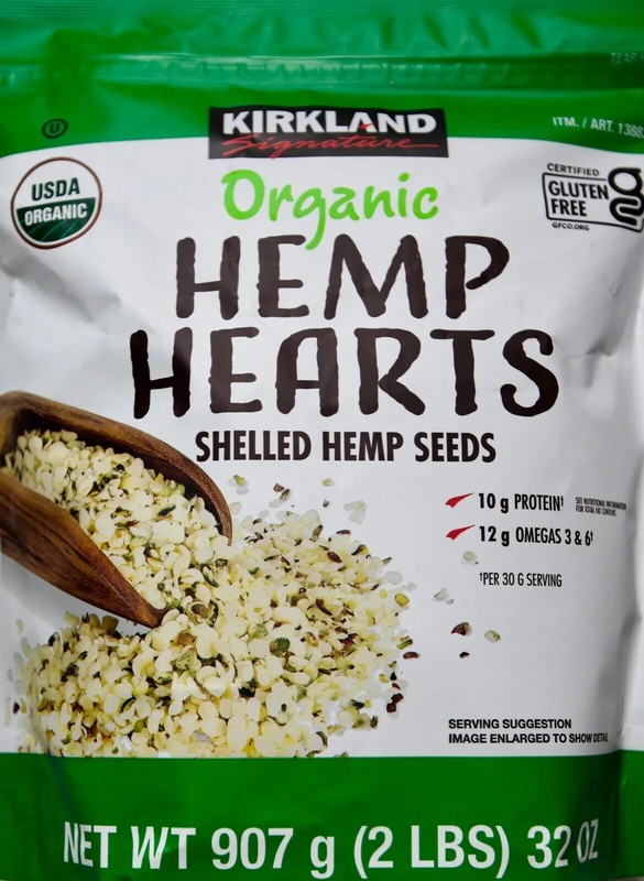 2 PACK - Kirkland Signature USDA Organic Hemp Hearts Shelled Seeds, 32 Ounce gallery