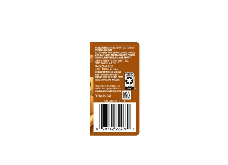 2 pack Member's Mark Lightly Salted Whole Cashews, 33 oz. gallery