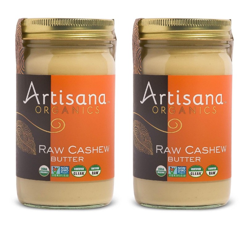 Artisana Organics Raw Cashew Butter 14oz Jar 2 Pack USDA Organic, No Sugar A...