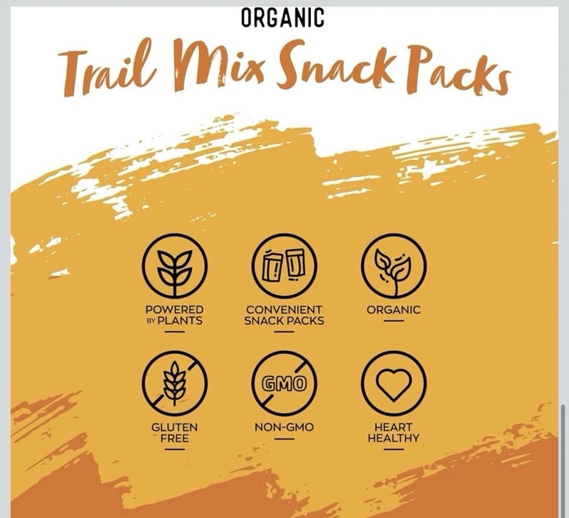 Organic Trail Mix Snack Packs 24 ct 1.2 oz Healthy Nuts & Fruit Bulk gallery