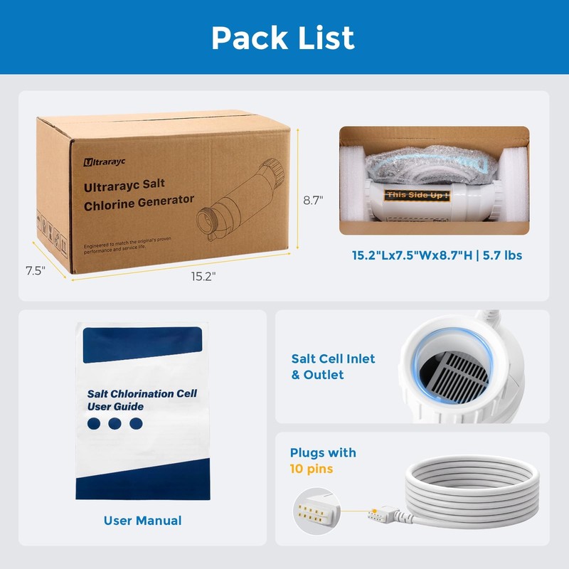 T-15 Replacement Salt Cell, for 40,000 Gallon Pools, Compatible with Hayward ... gallery