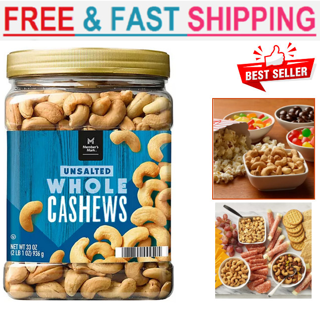 Member’s Mark Unsalted Whole Cashews (33 oz) GREAT DEAL AND GREAT SERVICE!