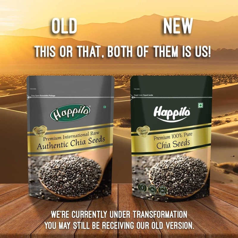 Happilo Premium Raw Organic Authentic Chia Seeds 250g Free Delivery 7- 10 Days gallery