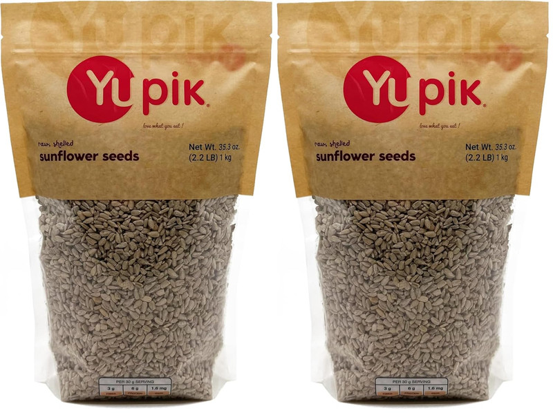 Raw Sunflower Seeds, Shelled, 2.2 Lb (35.3Oz), Kosher, Gluten-Free, Unsalted Sun gallery