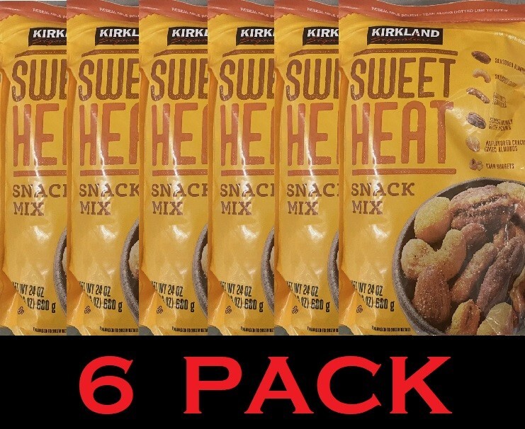 6x Kirkland Signature Sweet Heat Snack Nut Mix 24 Oz Bag – 6 PACK
