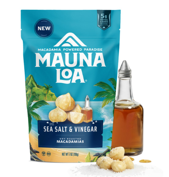 Mauna Loa Macadamia Stand Up Bag 7oz: Sea Salt & Vinegar – 1 bag