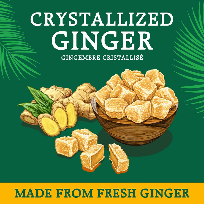 , Crystallized Ginger, All Natural Baby Ginger Root Sweetened with Raw Cane Suga gallery