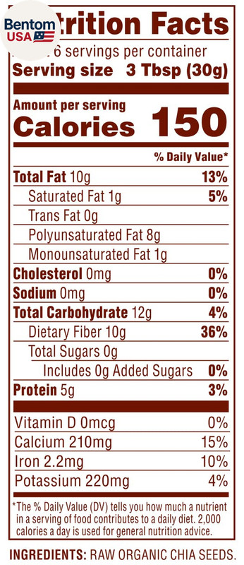 Organic, Premium Chia Seeds, Black, 6 Ounce gallery