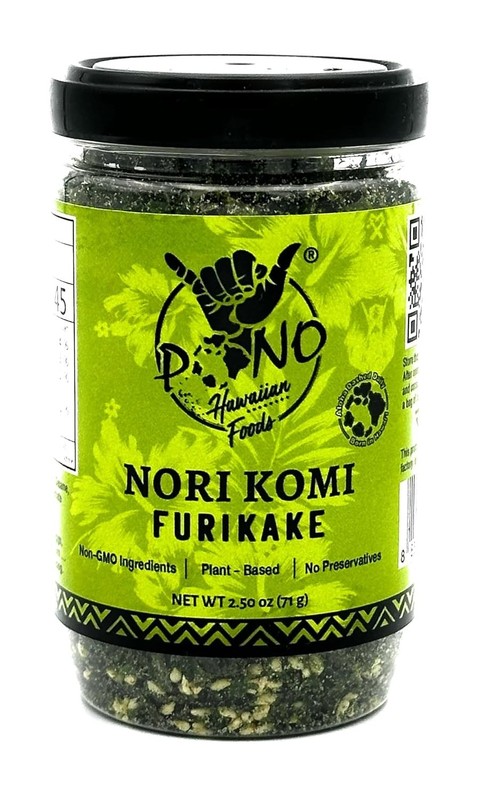 Pono Hawaiian Nori Komi Furikake Rice Seasoning Premium Ingredients - 2.5oz