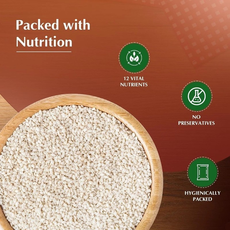 Amazon Brand Vedaka Hulled Seame Seed 100 G Nylon Sesame Til G213 gallery