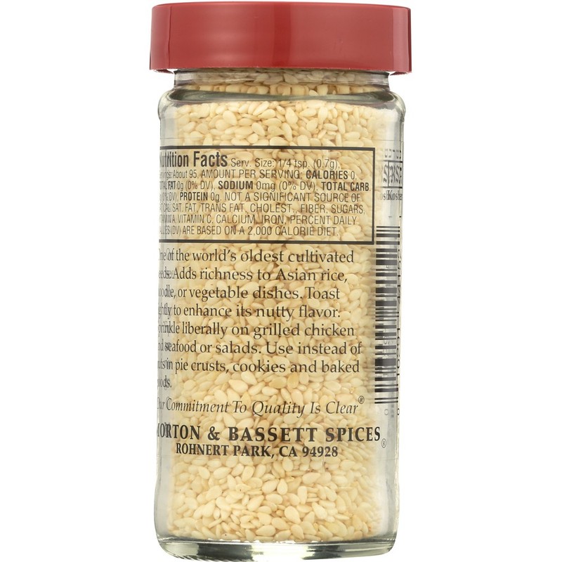Sesame Seed Morton & Bassett 2.4 Oz Glass Jar Spice 3 Pack gallery