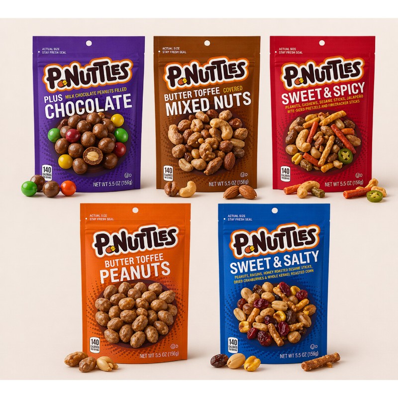 12x P-Nuttles Butter Toffee Peanuts Snack Bag Candy Bulk Pack Case Sweet 5.25oz gallery