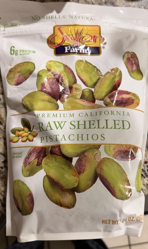 Setton Farms Naturally Raw Shelled Pistachios 20 oz No Shell Naturally Raw New