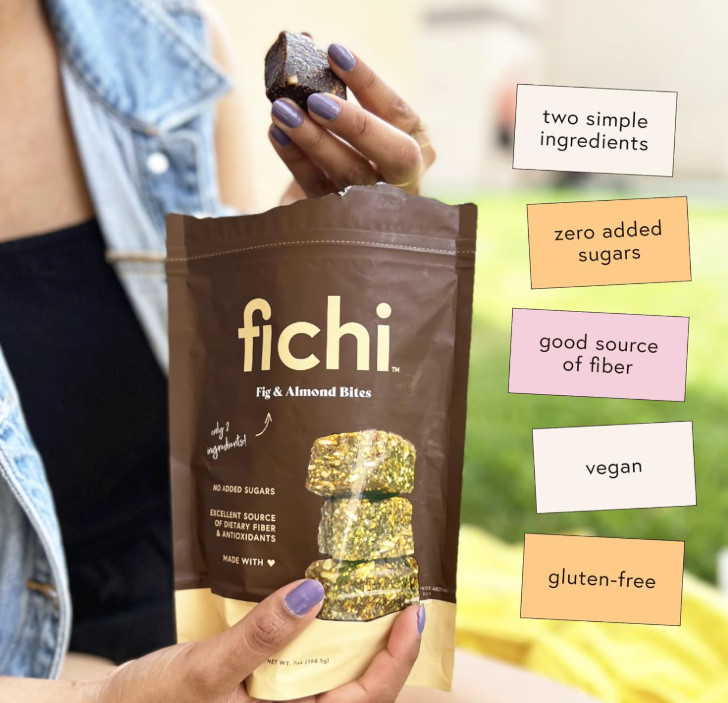 Fichi Fig Nut Bites, 3.5oz Gluten-Free Italian Snack with Almond, No Sugar Added