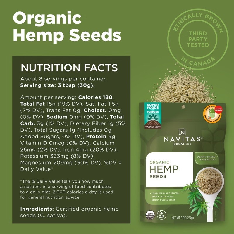 Navitas Organics Hemp Seeds - 8oz gallery