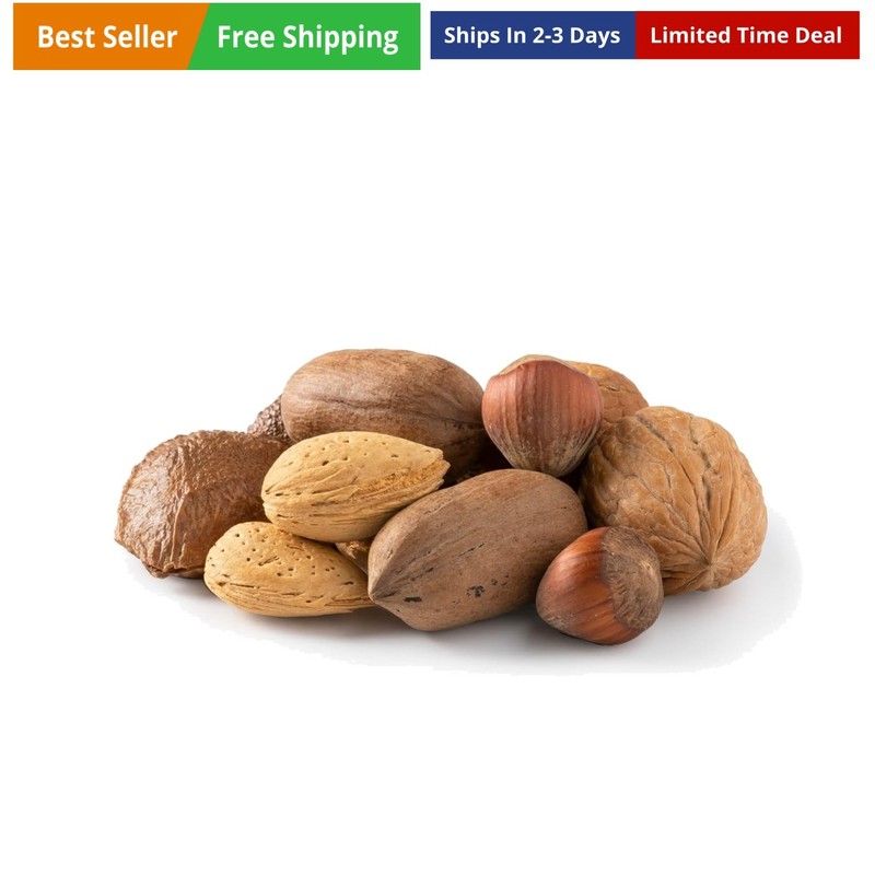 NUTS U.S. – Mixed Nuts In Shell Almonds, Walnuts, Hazelnuts, Pecans, Brazil N…
