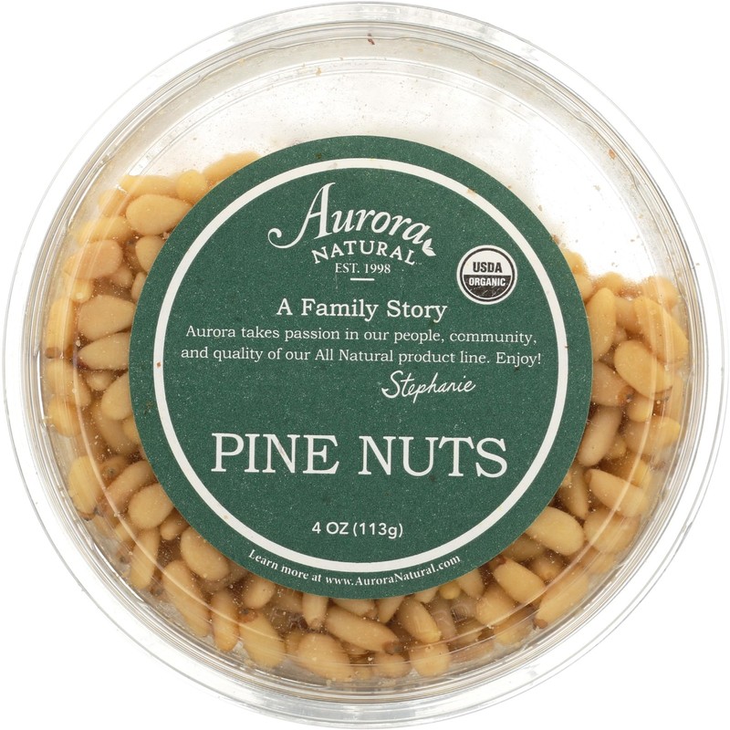 Aurora Natural Products Organic Pine Nuts, 4 Ounce 4 (Pack of 1)