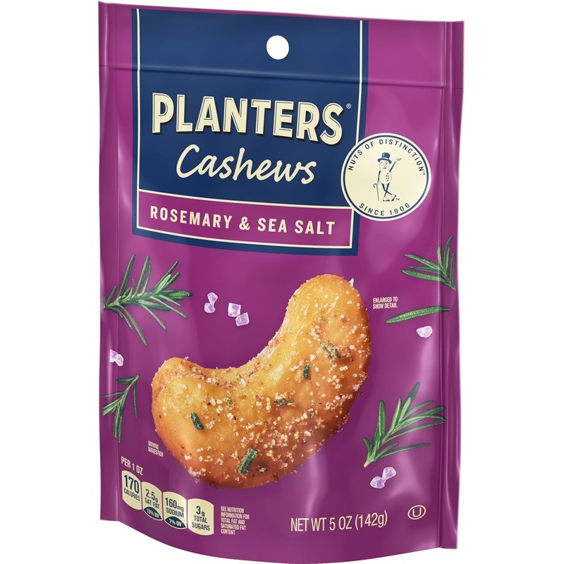Rosemary Sea Salt Planters Cashews 5 Oz Roasted Party Snacks Cashew Nuts 2 Pack gallery