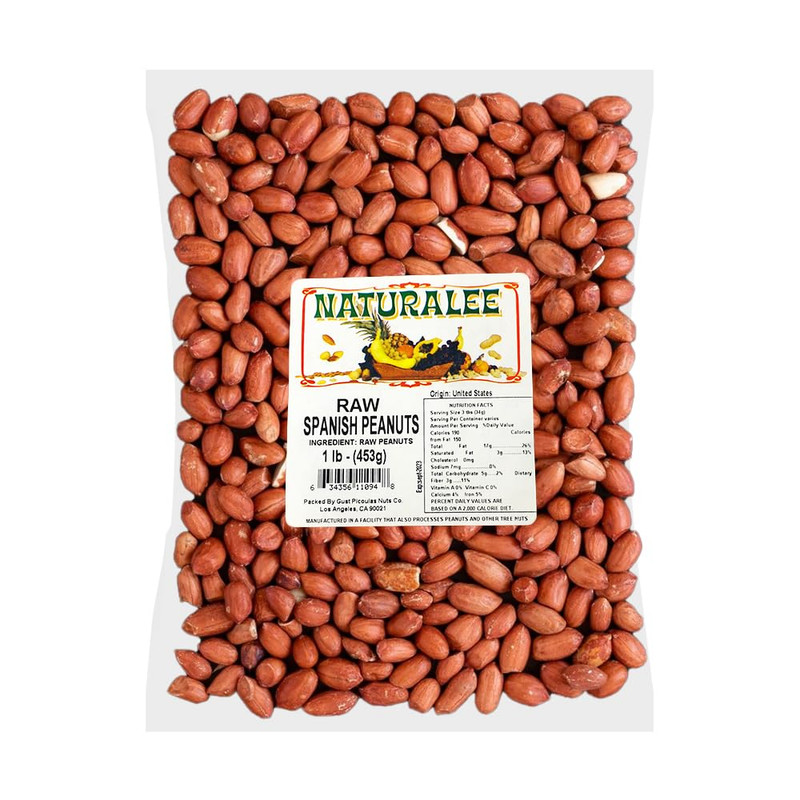 Peanuts, Raw Whole Spanish Redskin 1 Lbs - Raw, Unsalted - Heart Health, High... gallery