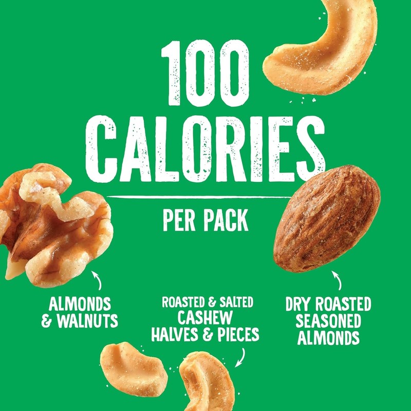 Mixed Nuts Variety Pack 18Ct - 100-Calorie Packs of Almonds & Cashews gallery