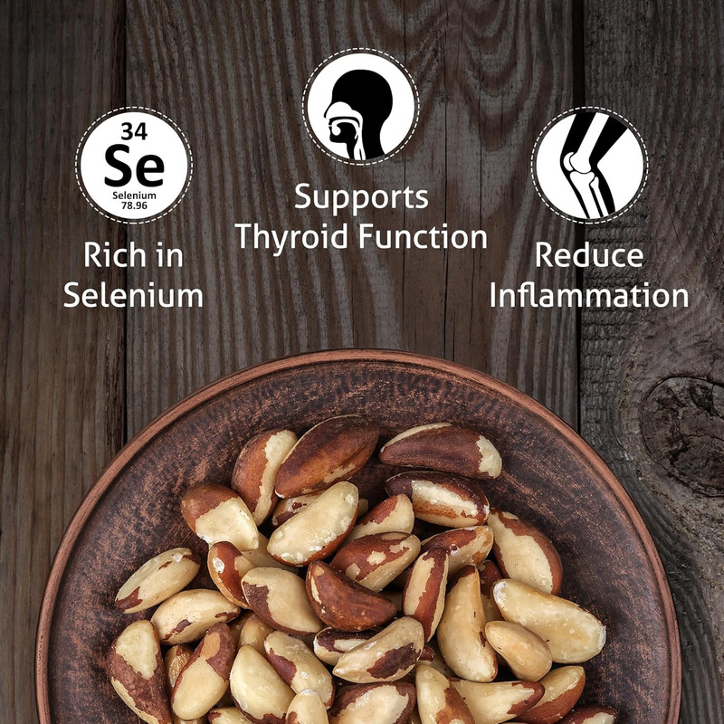 Premium Wild Harvested Dry Roasted Brazil Nuts with Sea Salt, 0.50 Lb (8 Oz) – H gallery