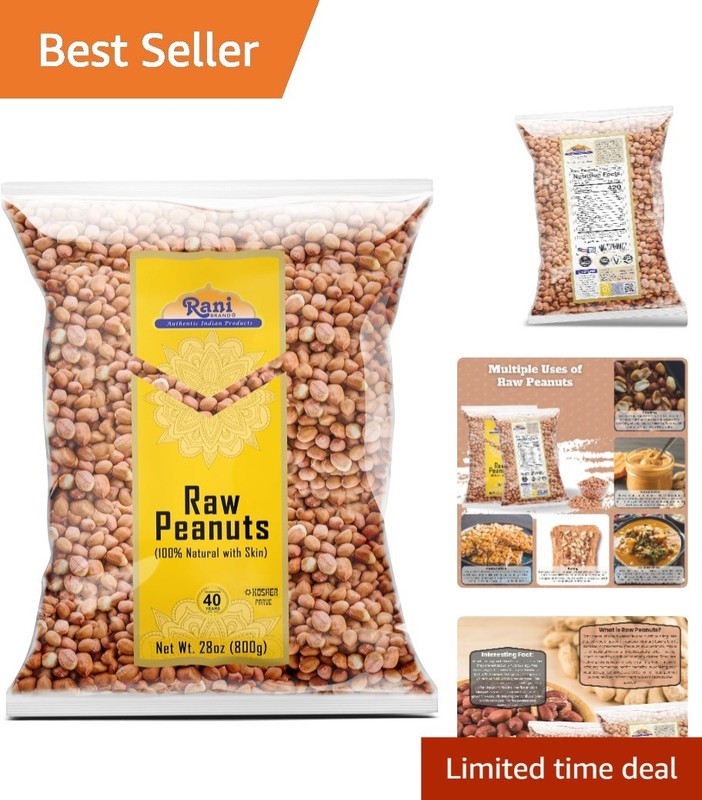 Rani Raw Whole Peanuts 28oz, Unsalted & Uncooked - All Natural, & Kosher