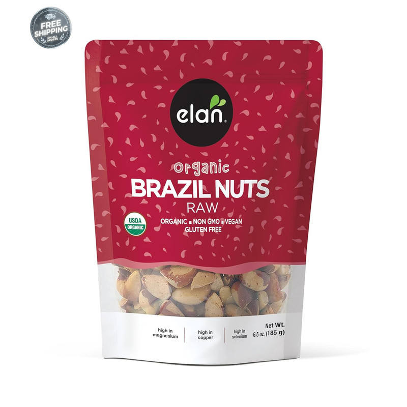 Organic Raw Brazil Nuts Whole No Shell Non-gmo Vegan Gluten-free Kosher 6.5oz