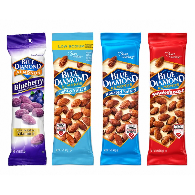 12x Blue Diamond Almonds Lightly Salted Low Sodium Nut Snack Bulk Lot New 1.5oz gallery
