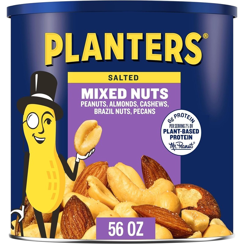 PLANTERS Salted Mixed Nuts Peanuts Almonds Cashews Brazil Nuts and Pecans