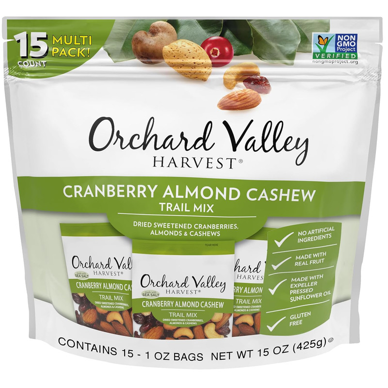 Orchard Valley Harvest Cranberry Almond Cashew Trail 0.07 Ounce (Pack of 15)