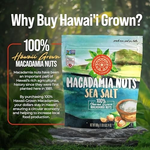 Dry Roasted Macadamia Nuts with Sea Salt - 24 Oz, Gluten-Free, Non-GMO, Crunchy gallery