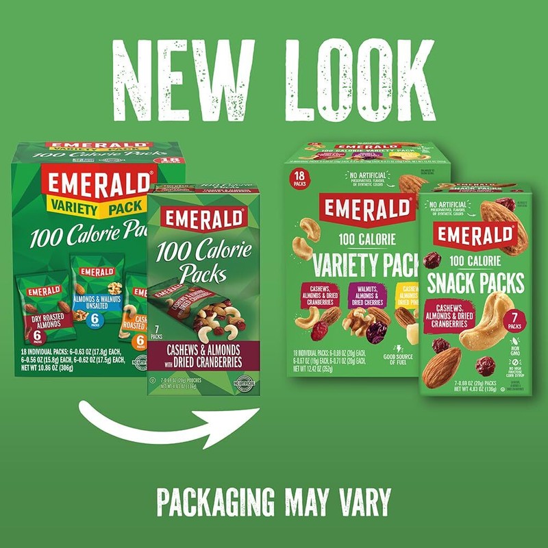 Emerald Nuts Roasted and Salted Cashews 7ct (1-Pack), 100-Calorie Individual Pac gallery