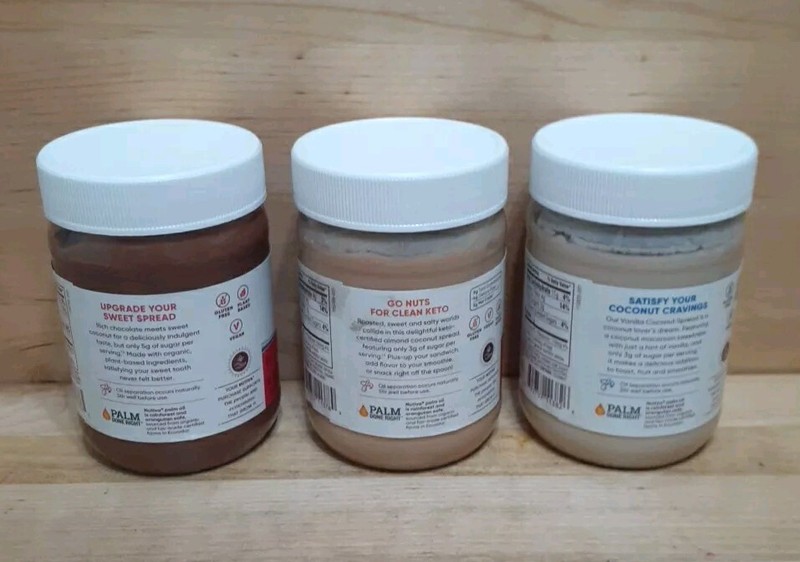 3:VARIETY NUTIVA Organic Vanilla Almond Chocolate COCONUT Spread NO: GMO/GLUTEN gallery