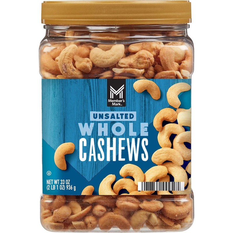 Member’s Mark Unsalted Whole Cashews, 33 oz.