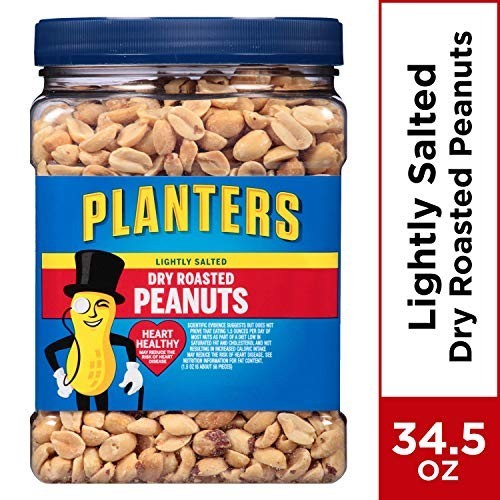Dry Roasted Peanuts Lightly Salted 34.5 oz Jar Resealable Airtight Container gallery