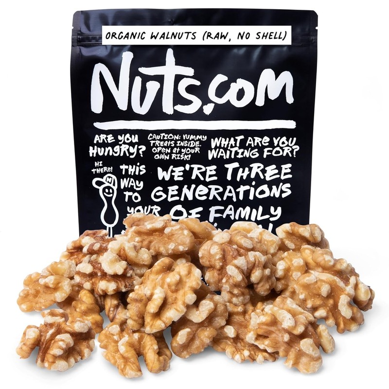 Organic Walnuts (Raw, No Shell), 2 lb Bag, Healthy Snack, Vegan, Gluten-Free, Ko