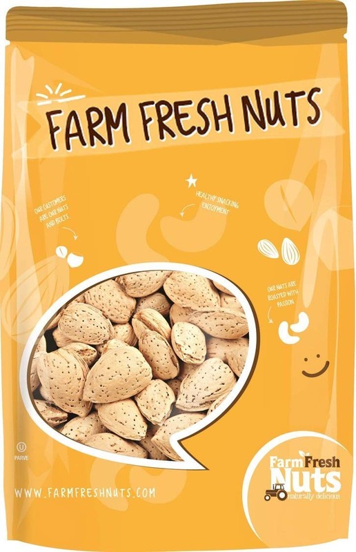 Natural In Shell Raw California Almonds (1 Lb.) - Pure Goodness Bursting with...