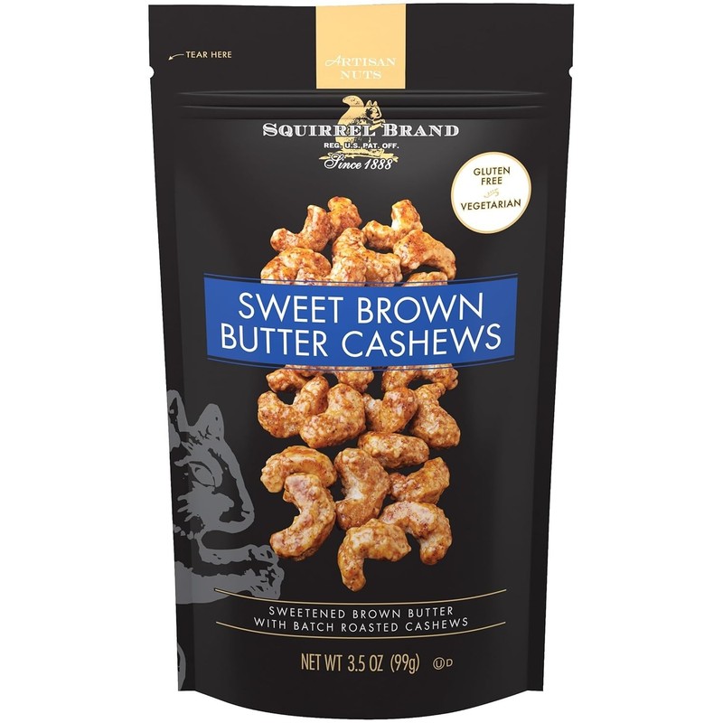 Resealable Gourmet Cashew Treats - 3.5 oz Sweet Brown Butter, Vegetarian Delight gallery