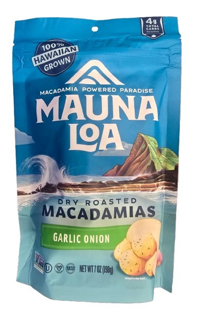 Mauna Loa Macadamia Nuts Garlic Onion Dry Roasted (7oz.)