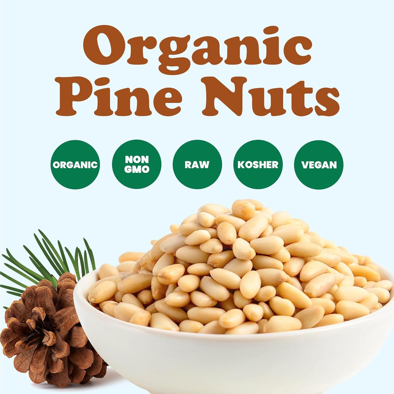 Food to Live Organic Pine Nuts, 1 Pound – Non-Gmo, Whole Raw Pignolias, Unsalted gallery