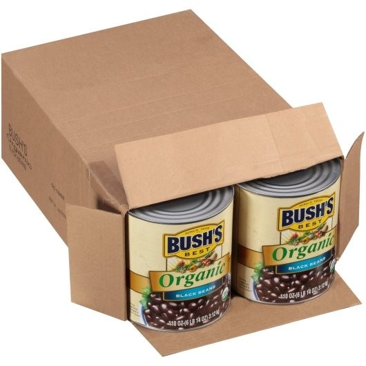 Bush s Best Organic Black Beans, 110 Ounces, 6 Per Case gallery