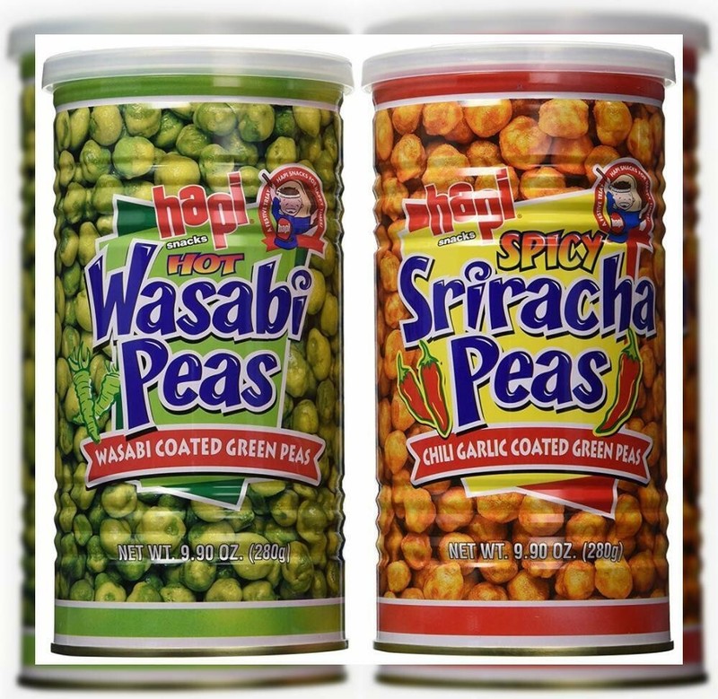 Hapi Hot Wasabi Peas + Spicy Sriracha Combo Pack