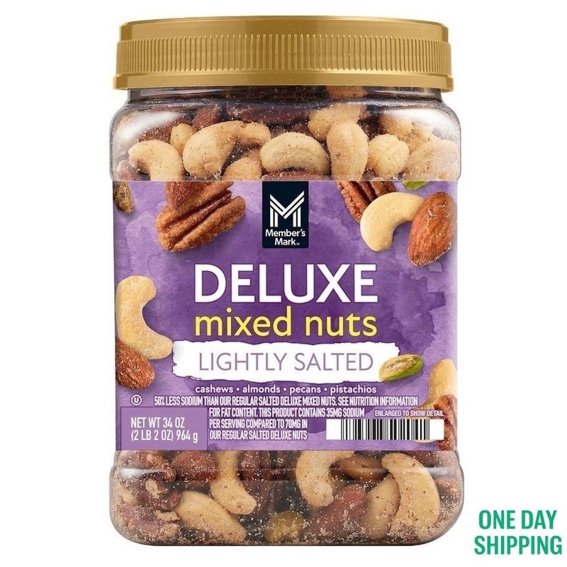 Member’s Mark Lightly Salted Deluxe Mixed Nuts 34 OZ