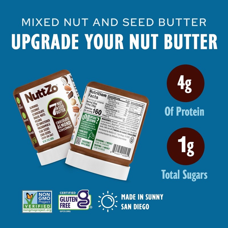 NuttZo 12 Ounce Nut Butter 7 Nuts Seeds Keto Friendly Healthy Snack Spread gallery