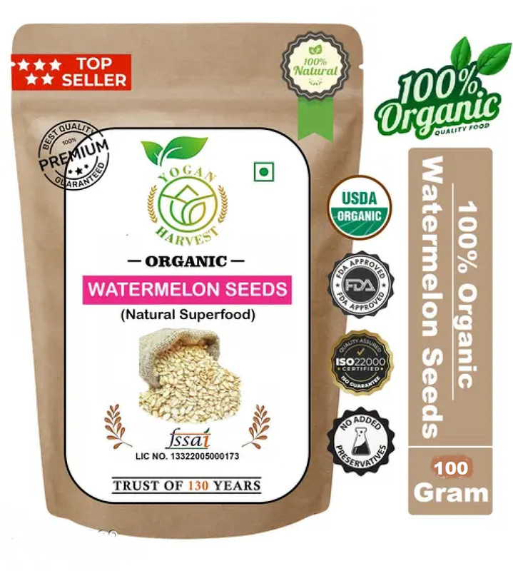 Yogan Harvest Organic Watermelon Seeds for Eating 100 g