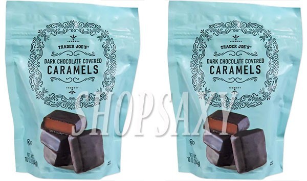 2X Pack Trader Joe’s Dark Chocolate Covered Caramels 10 oz Each Pack